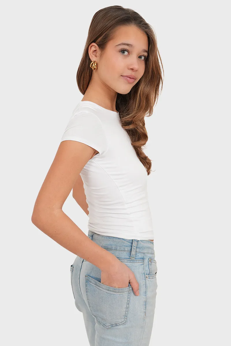 "Macy" top white sold by Meet Me There product image thumbnail 2