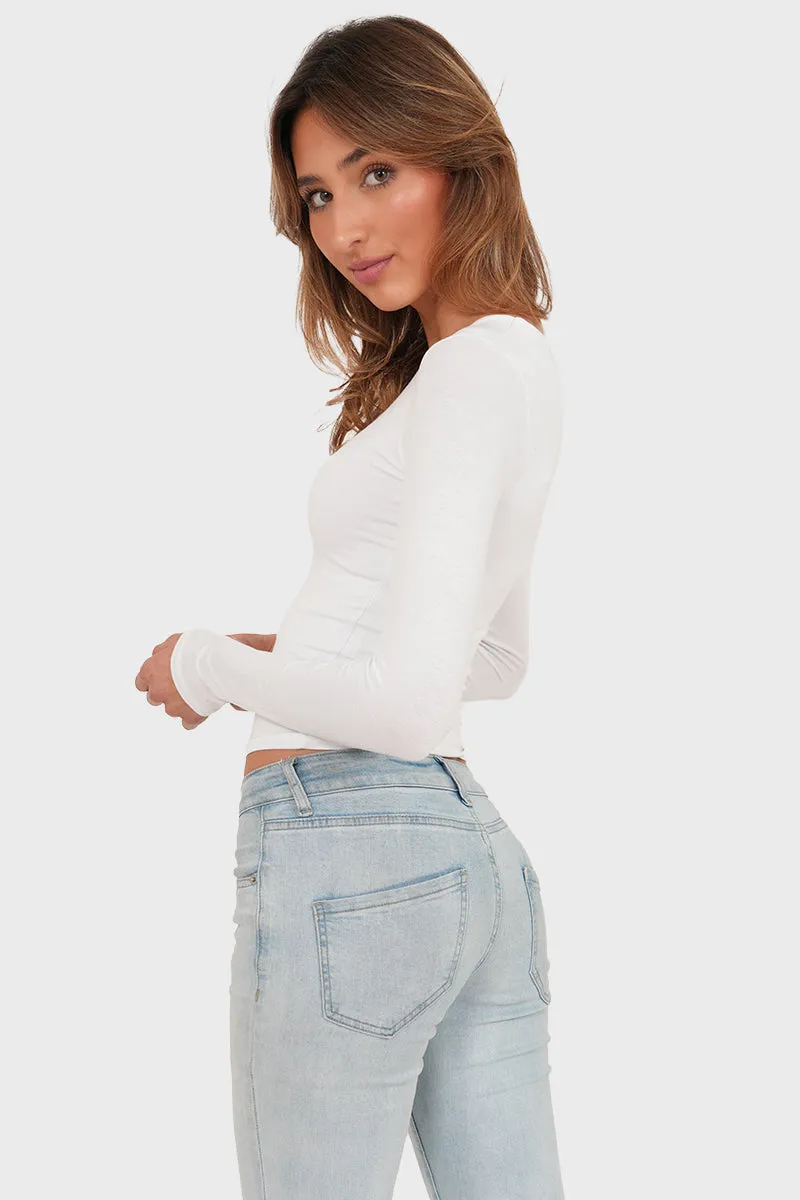 "Muse" top white sold by Meet Me There product image thumbnail 3