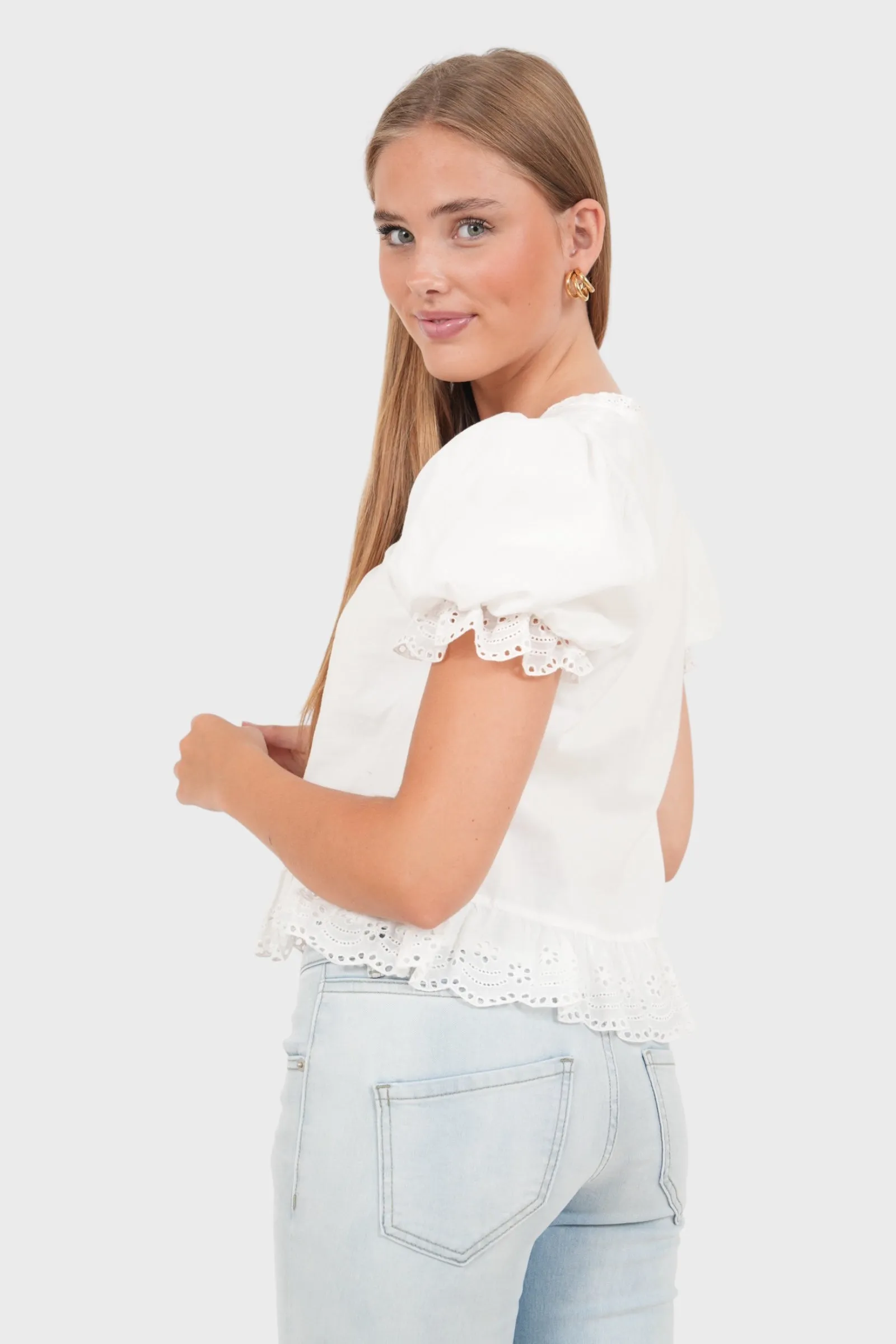 "Lykke" blouse white sold by Meet Me There product image thumbnail 5