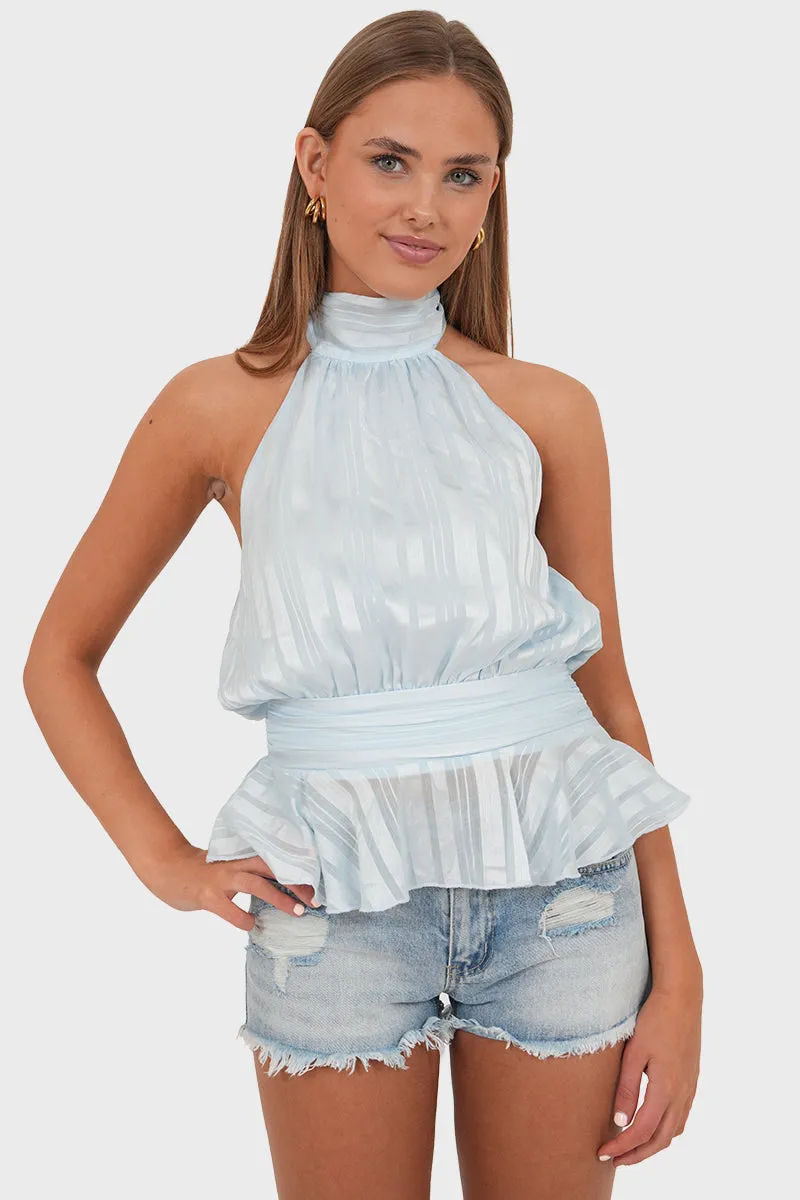 "Lina" top sky sold by Meet Me There product image thumbnail 2