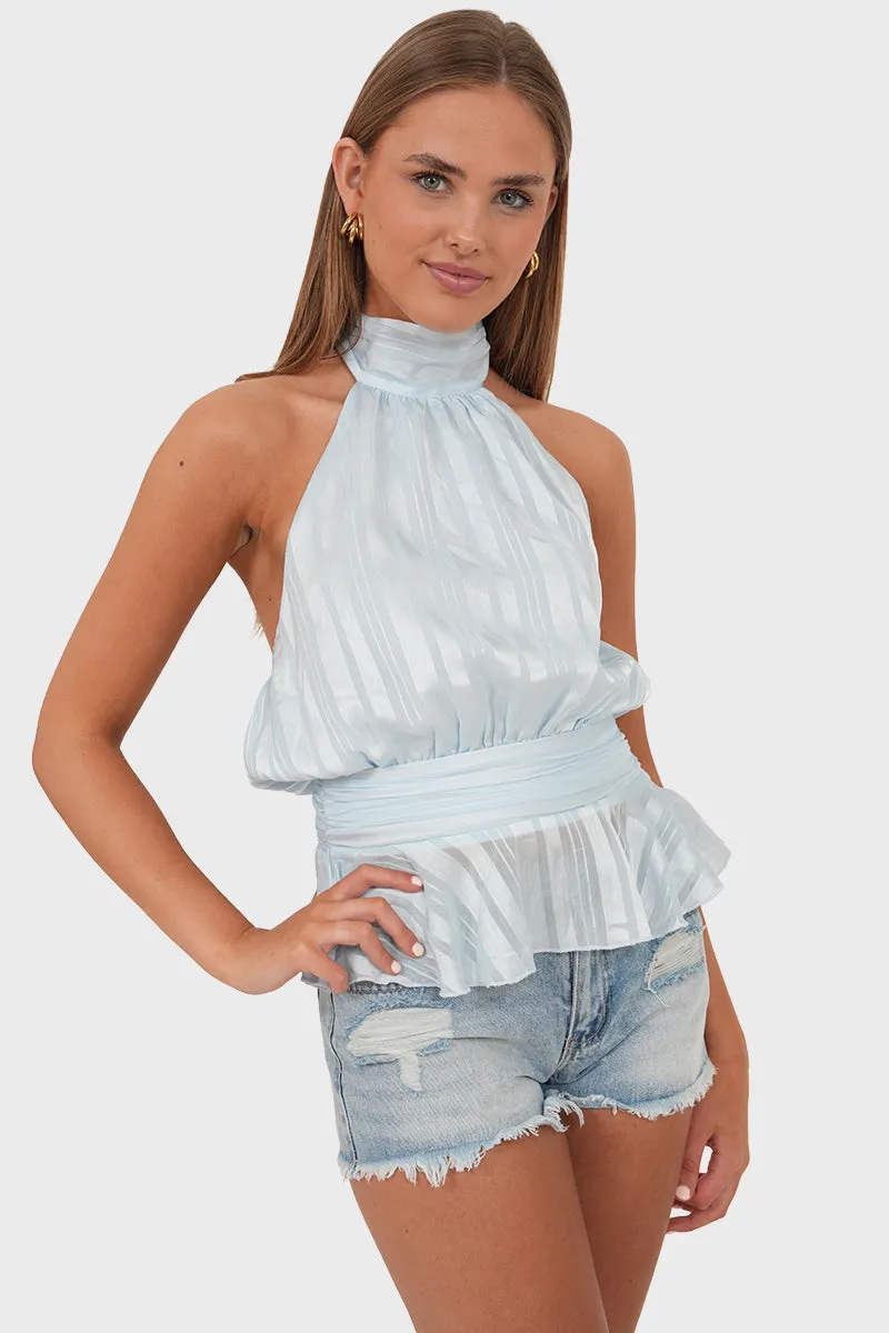 "Lina" top sky sold by Meet Me There product image thumbnail 3