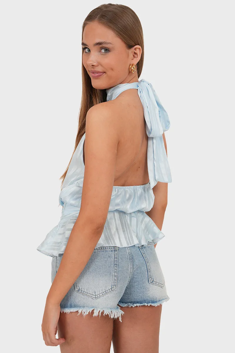 "Lina" top sky sold by Meet Me There product image thumbnail 4