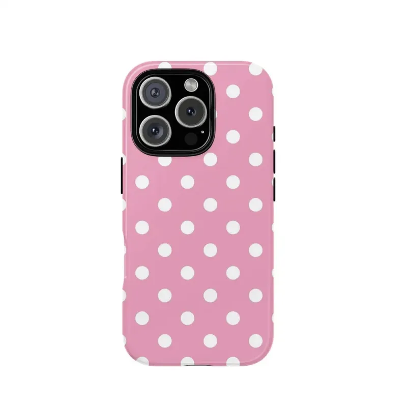 "Dot" pink phone case made by Meet Me There