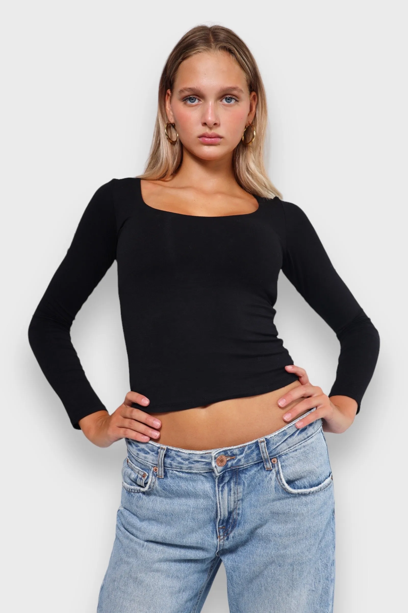 "Nola" top black sold by Meet Me There