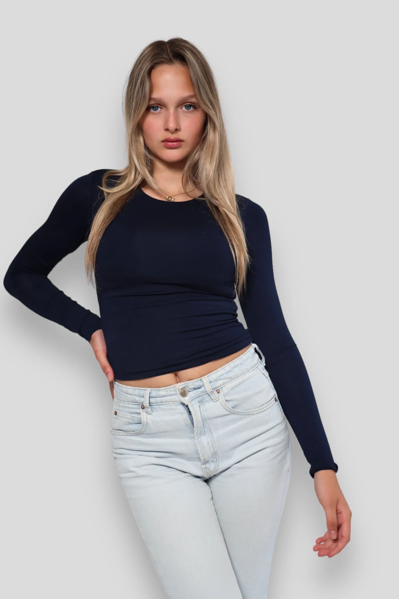 "Muse" top navy sold by Meet Me There