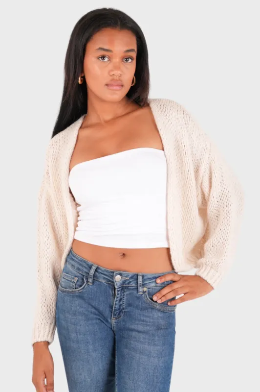 "Keep me warm" vest petite beige sold by Meet Me There