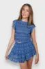 "Wildflower" skirt blue sold by Meet Me There