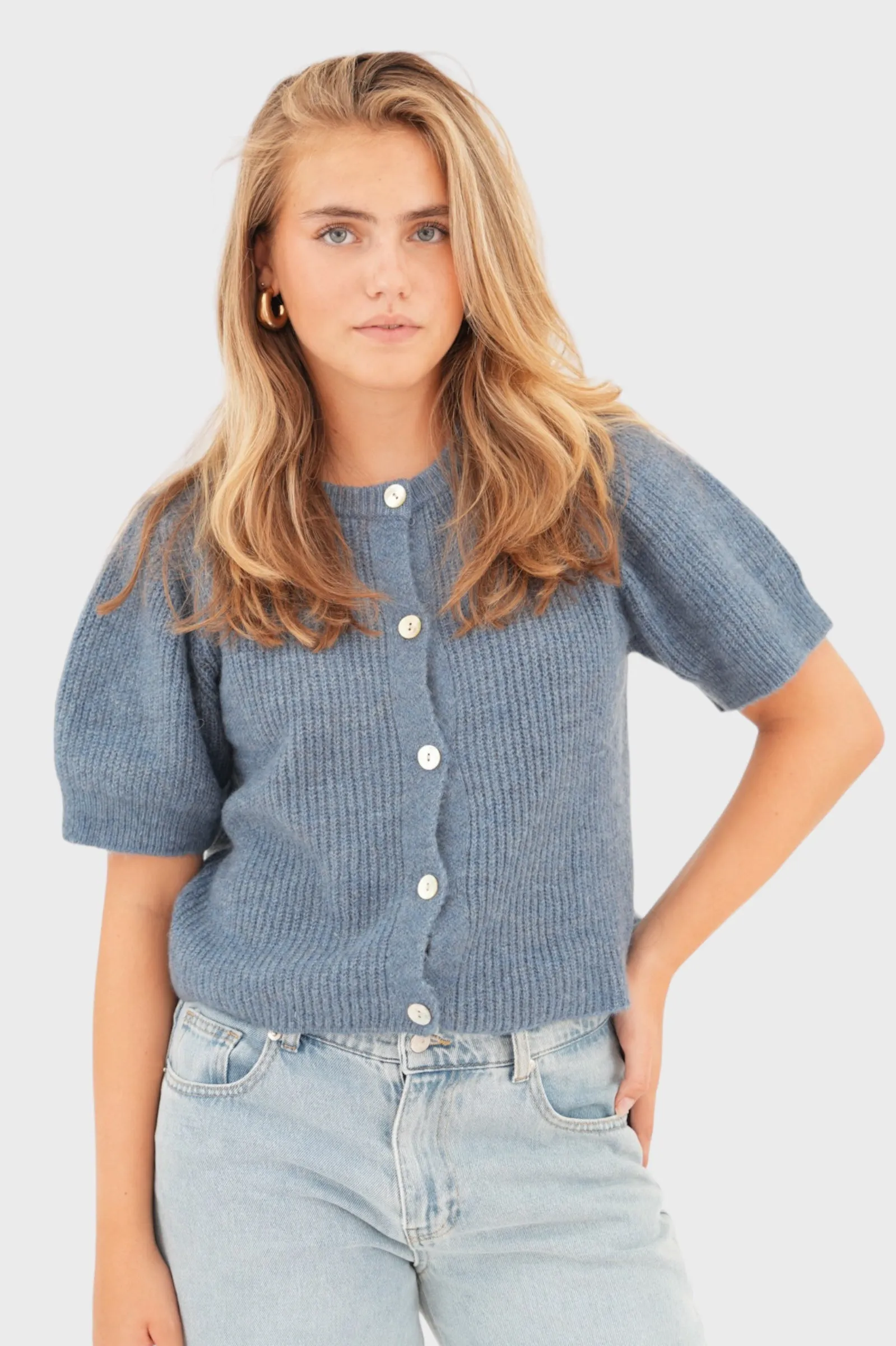 "Mila" sweater blue sold by Meet Me There