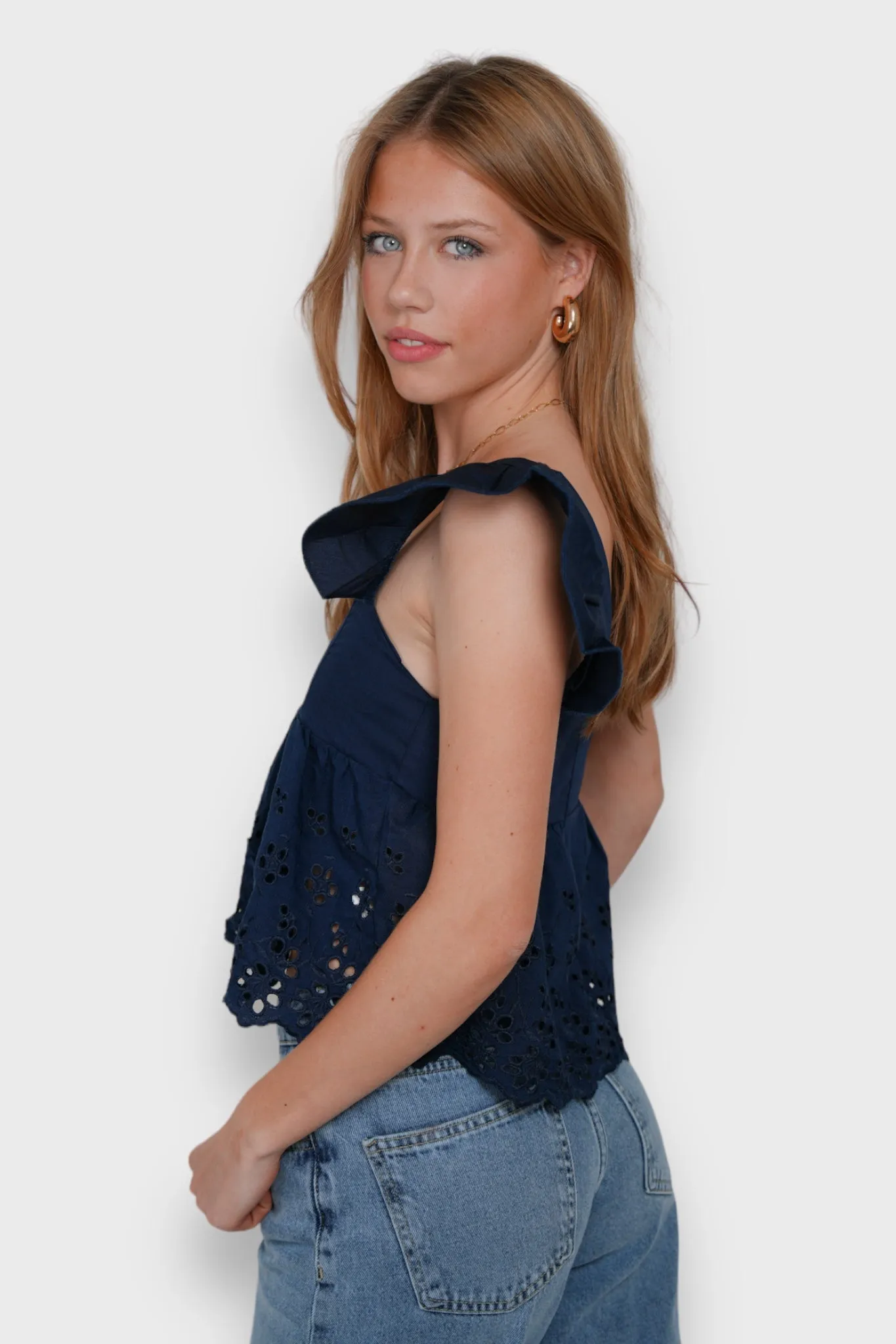 "Lily" top navy sold by Meet Me There product image thumbnail 2
