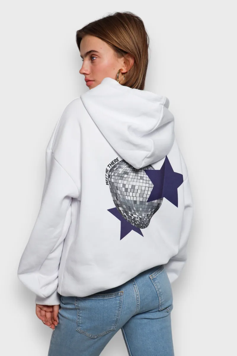 "Disco" hoodie white sold by Meet Me There