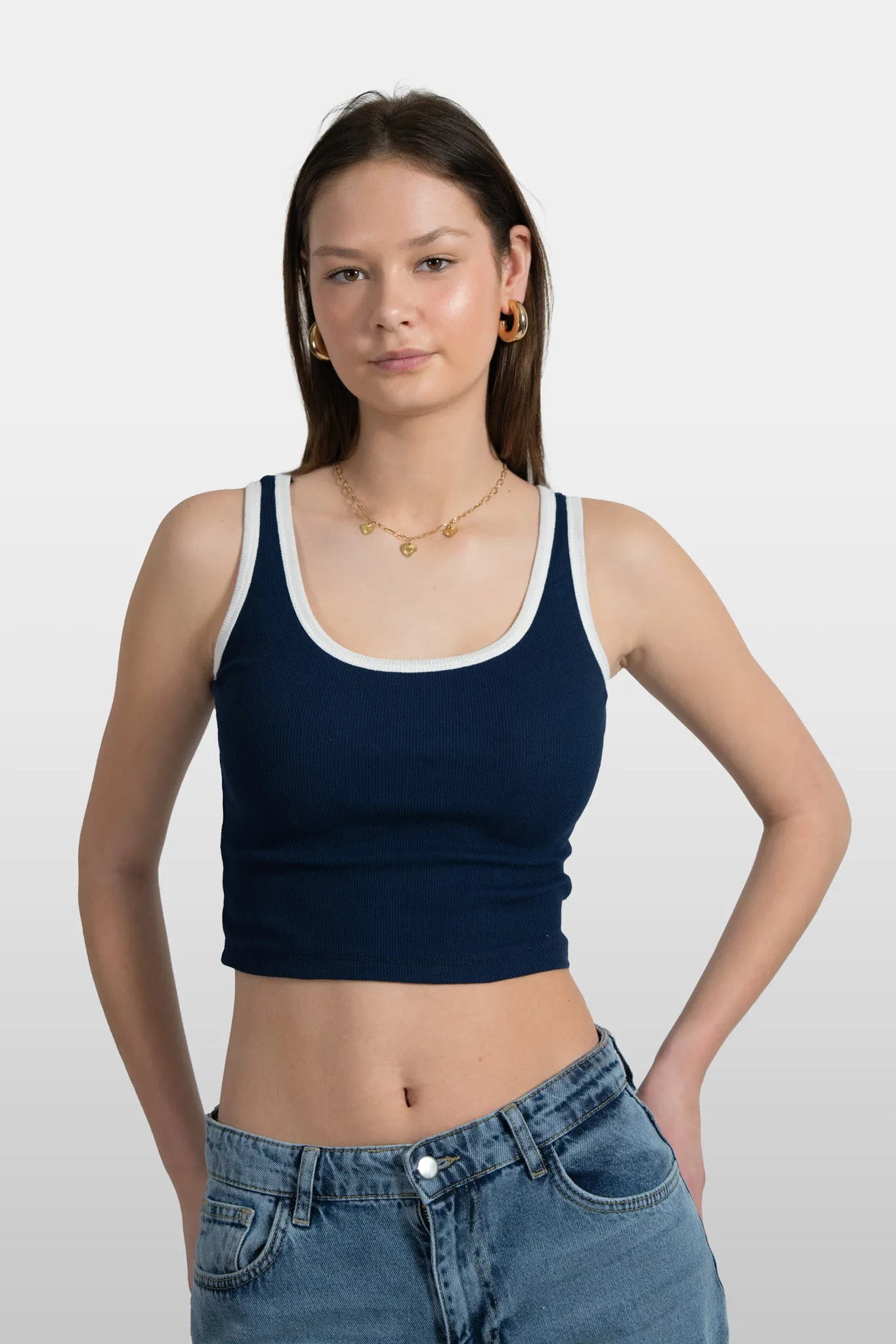 "Lulu" top navy sold by Meet Me There product image thumbnail 3