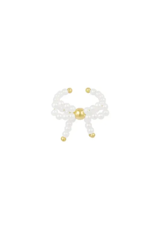 "Pearly ribbon" ring sold by Meet Me There