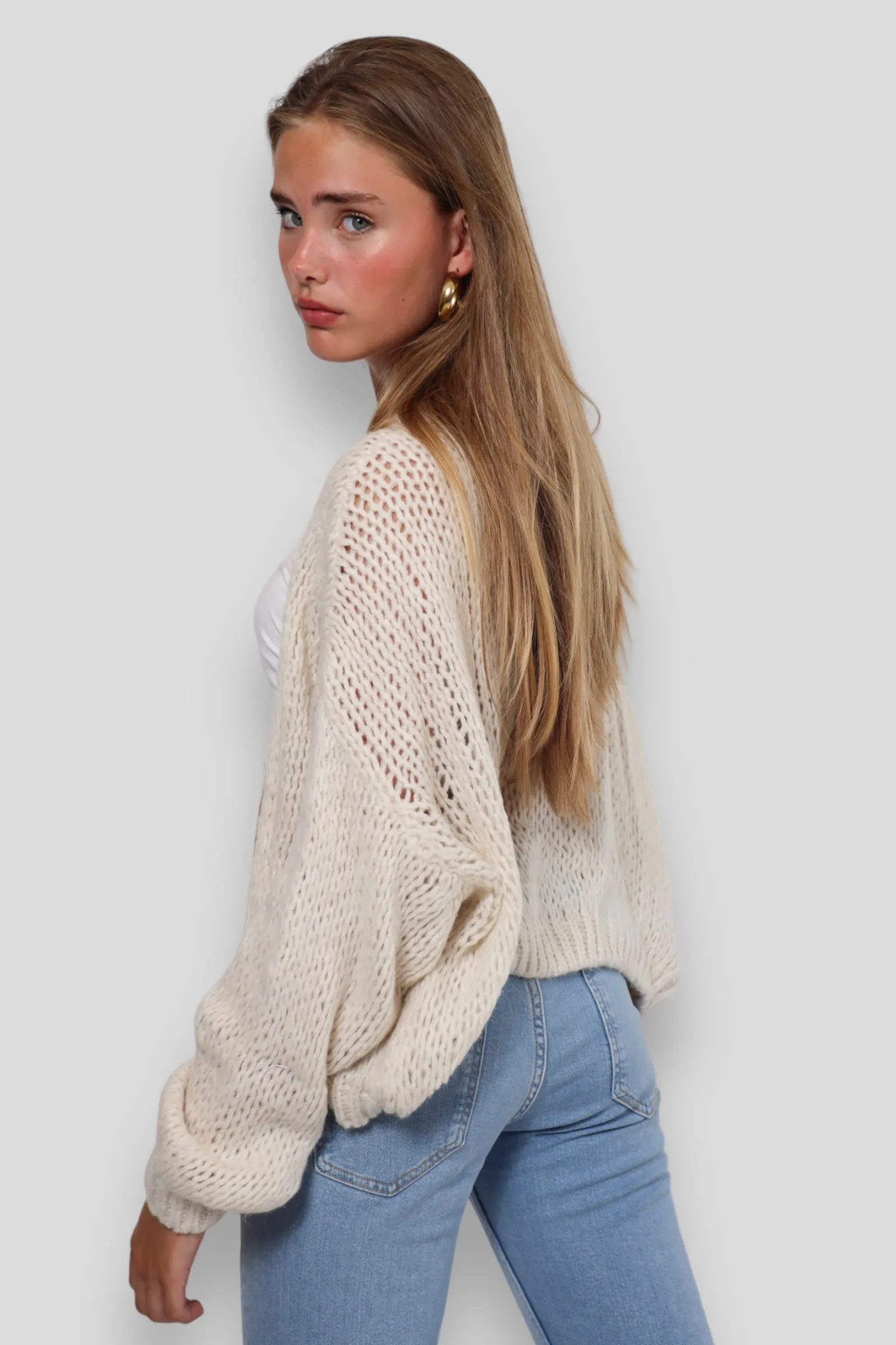 "Keep me warm" vest petite beige sold by Meet Me There product image thumbnail 2