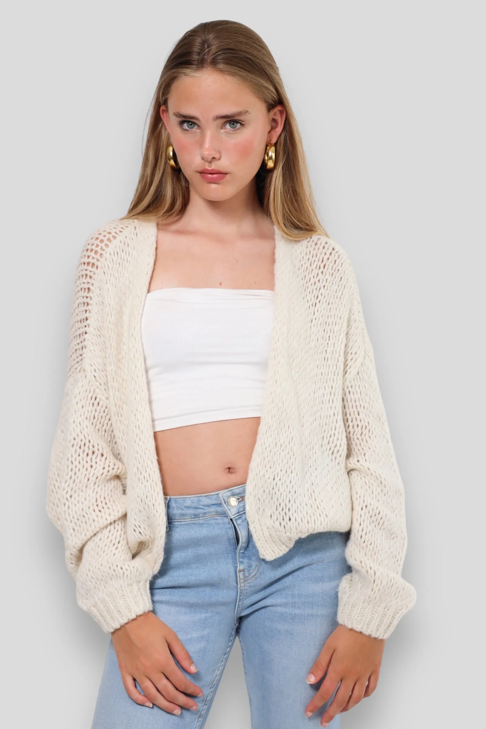 "Keep me warm" vest petite beige sold by Meet Me There