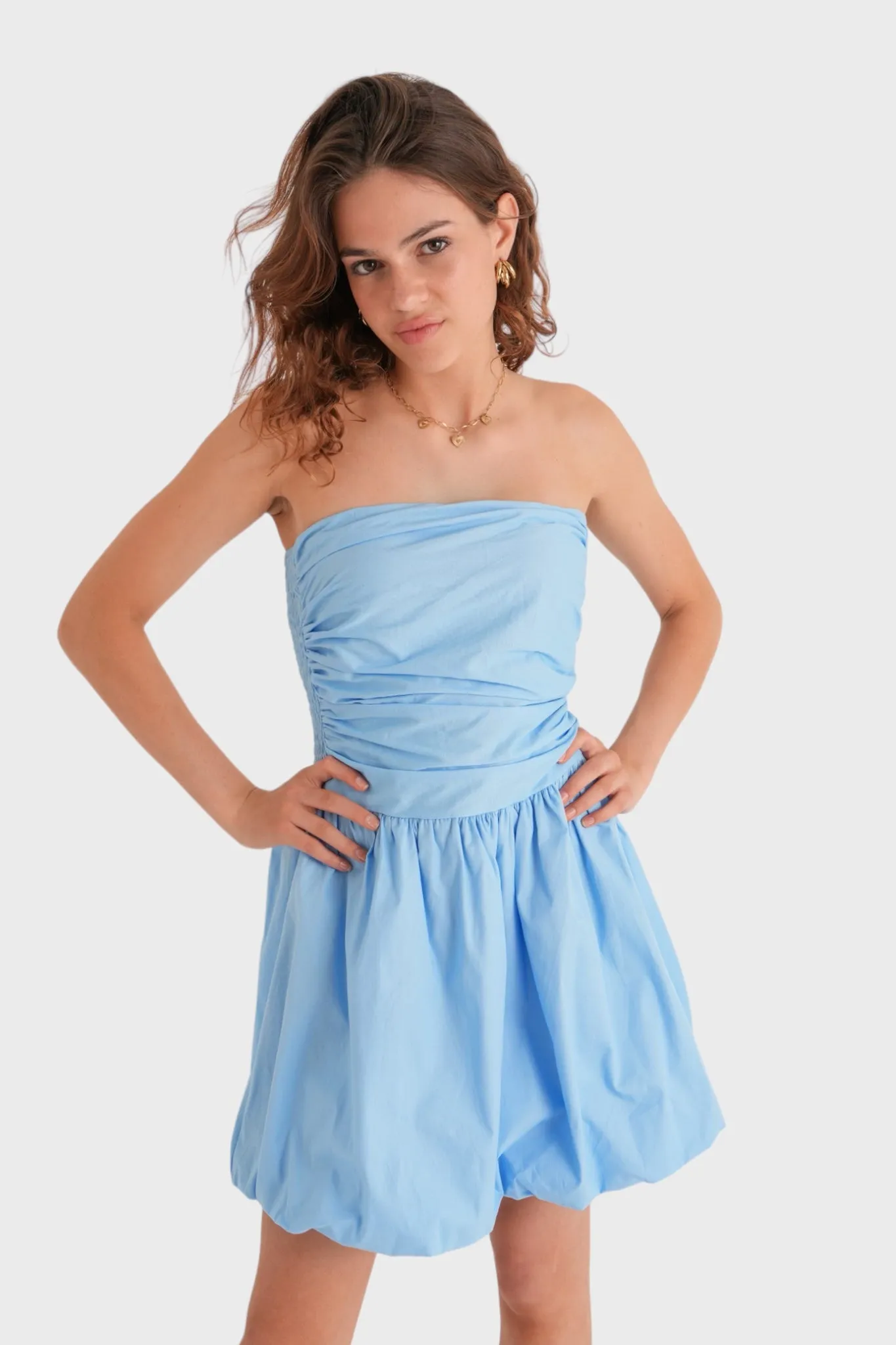 "Cloudy" dress sky blue sold by Meet Me There product image thumbnail 3