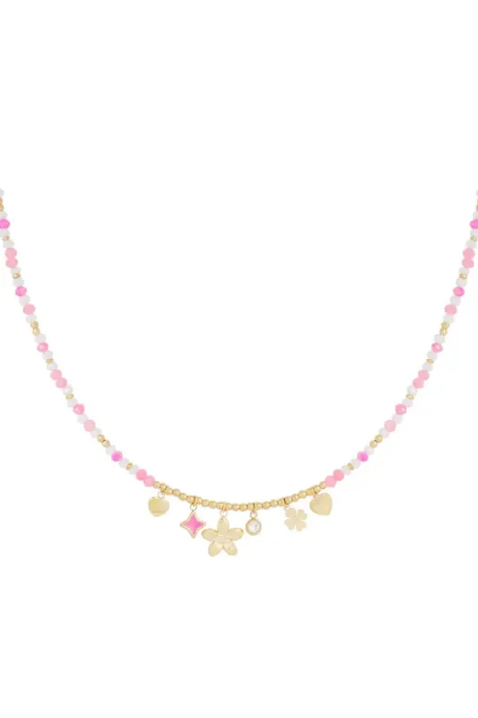 "Summer love" necklace pink sold by Meet Me There
