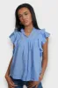 "Flora" blouse sky blue sold by Meet Me There