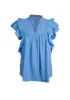 "Flora" blouse sky blue sold by Meet Me There