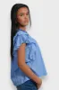 "Flora" blouse sky blue sold by Meet Me There