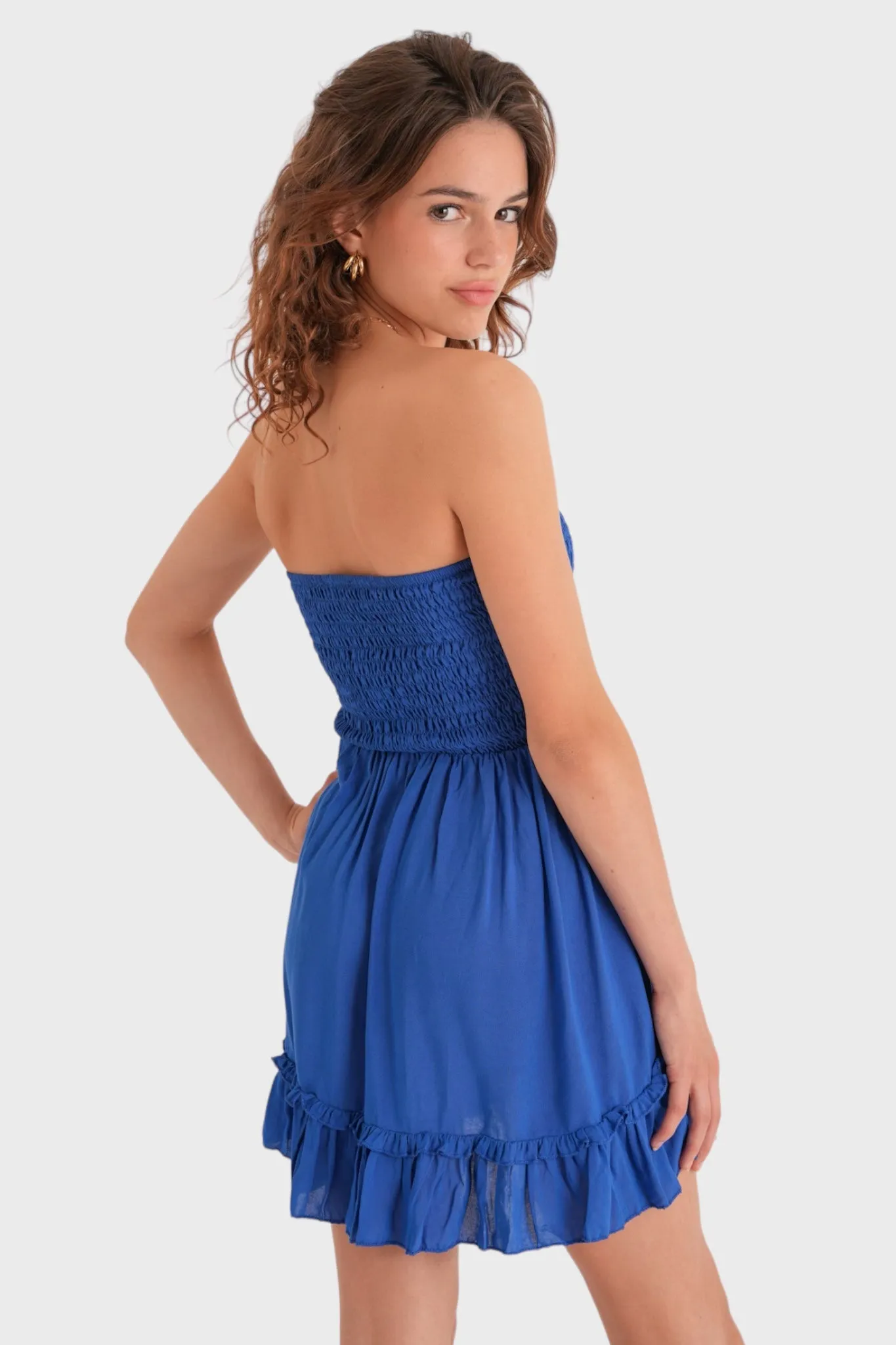 "Lola" dress cobalt sold by Meet Me There product image thumbnail 3