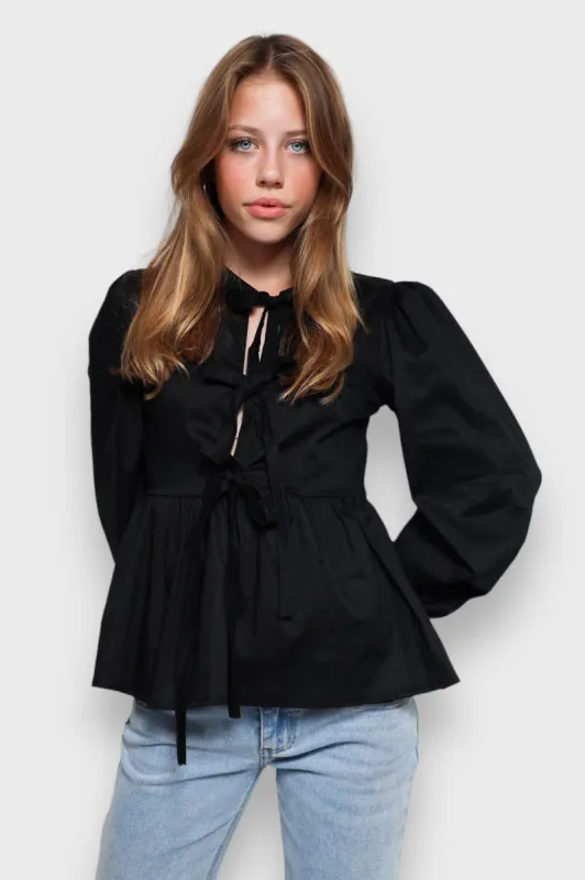 "Angel" blouse black sold by Meet Me There
