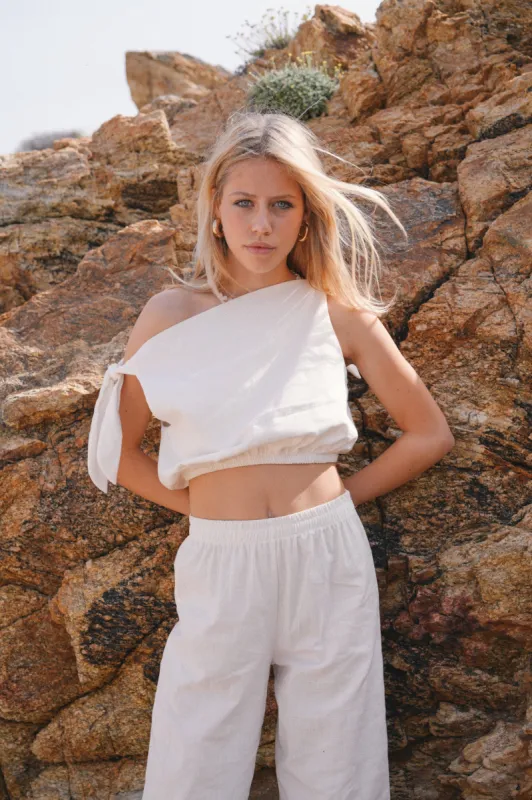 "Summer" top white sold by Meet Me There