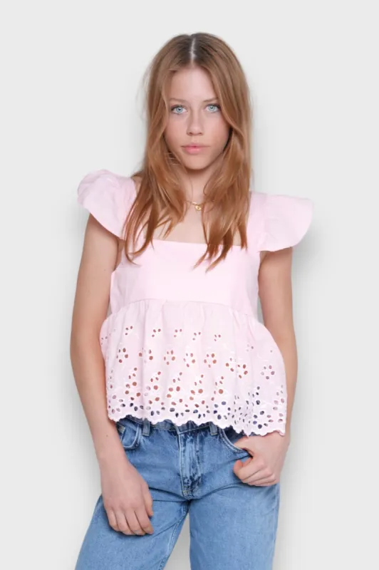 "Lily" top pink sold by Meet Me There