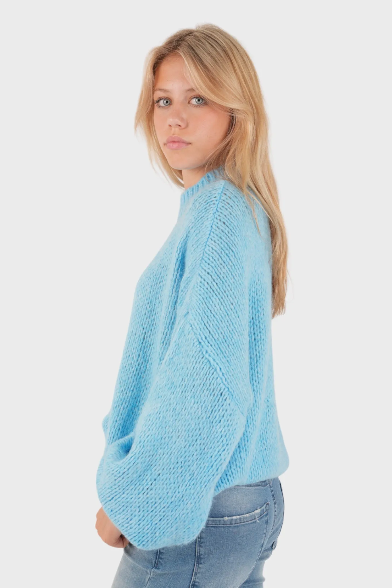 "Keep me warm" sweater blue sold by Meet Me There product image thumbnail 2