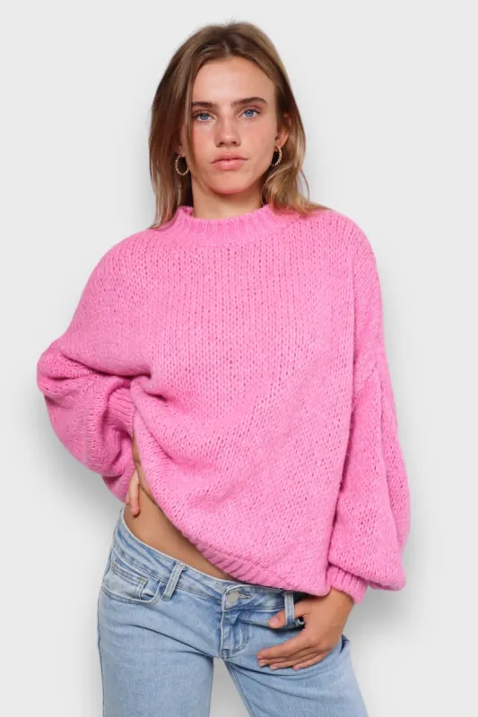 "Keep me warm" sweater pink sold by Meet Me There