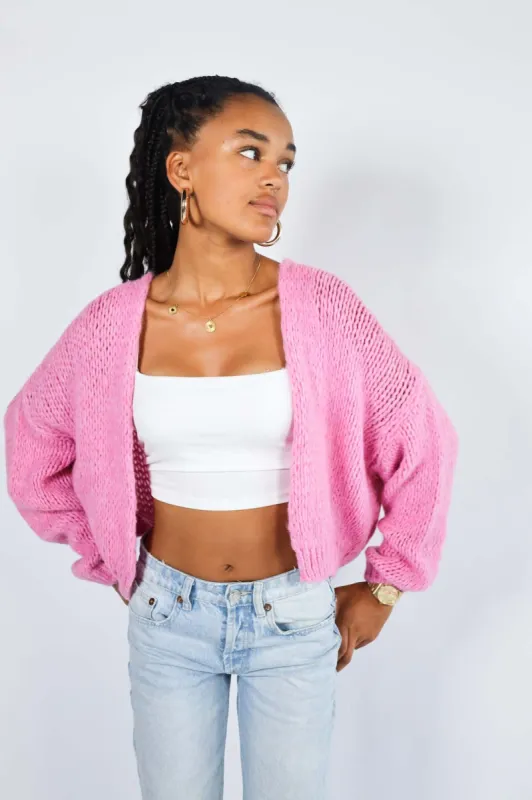 "Keep me warm" vest petite pink sold by Meet Me There
