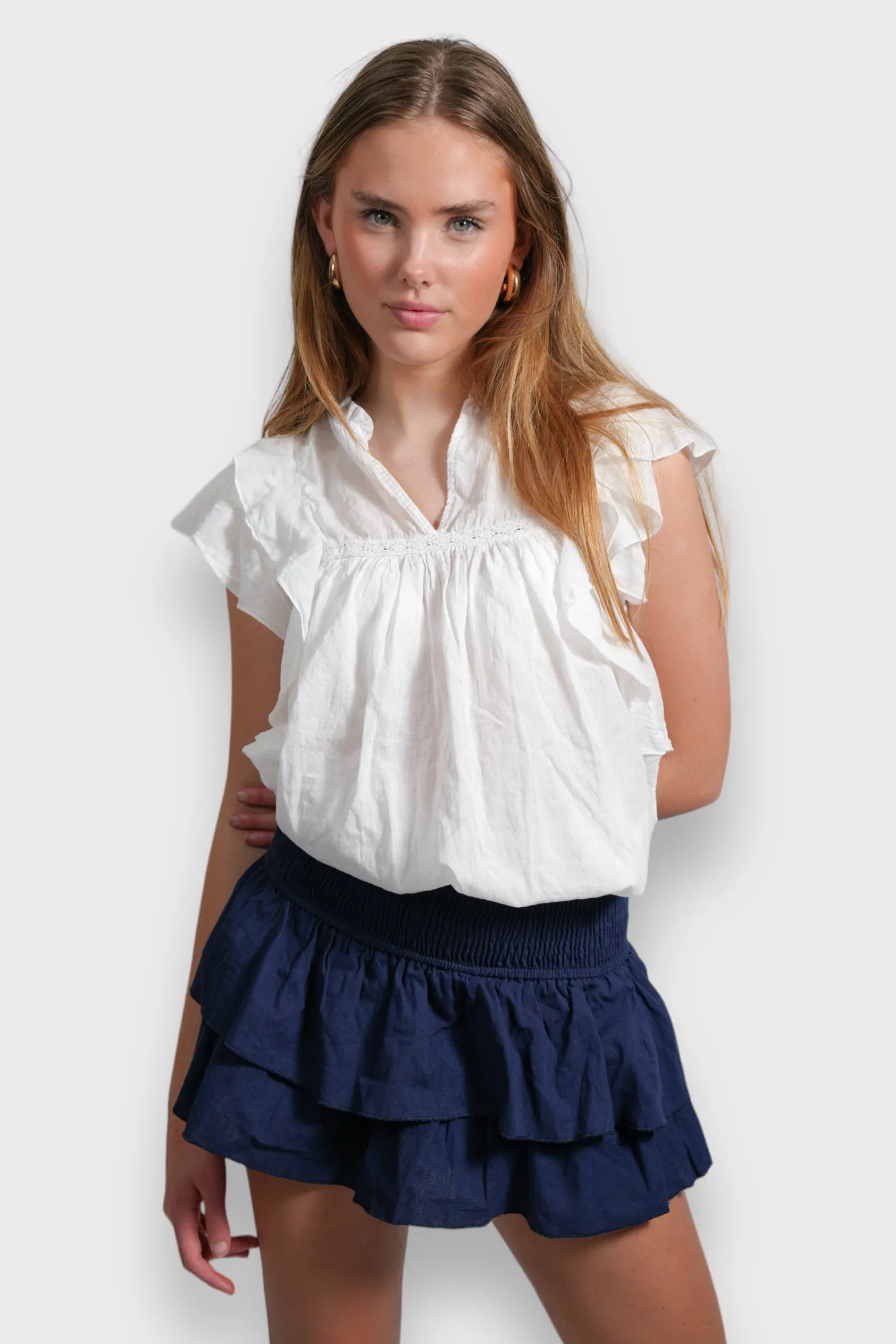 "Linnen" skirt navy sold by Meet Me There product image thumbnail 2