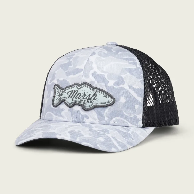 Redfish Logo Trucker Hat sold by Marsh Wear Clothing