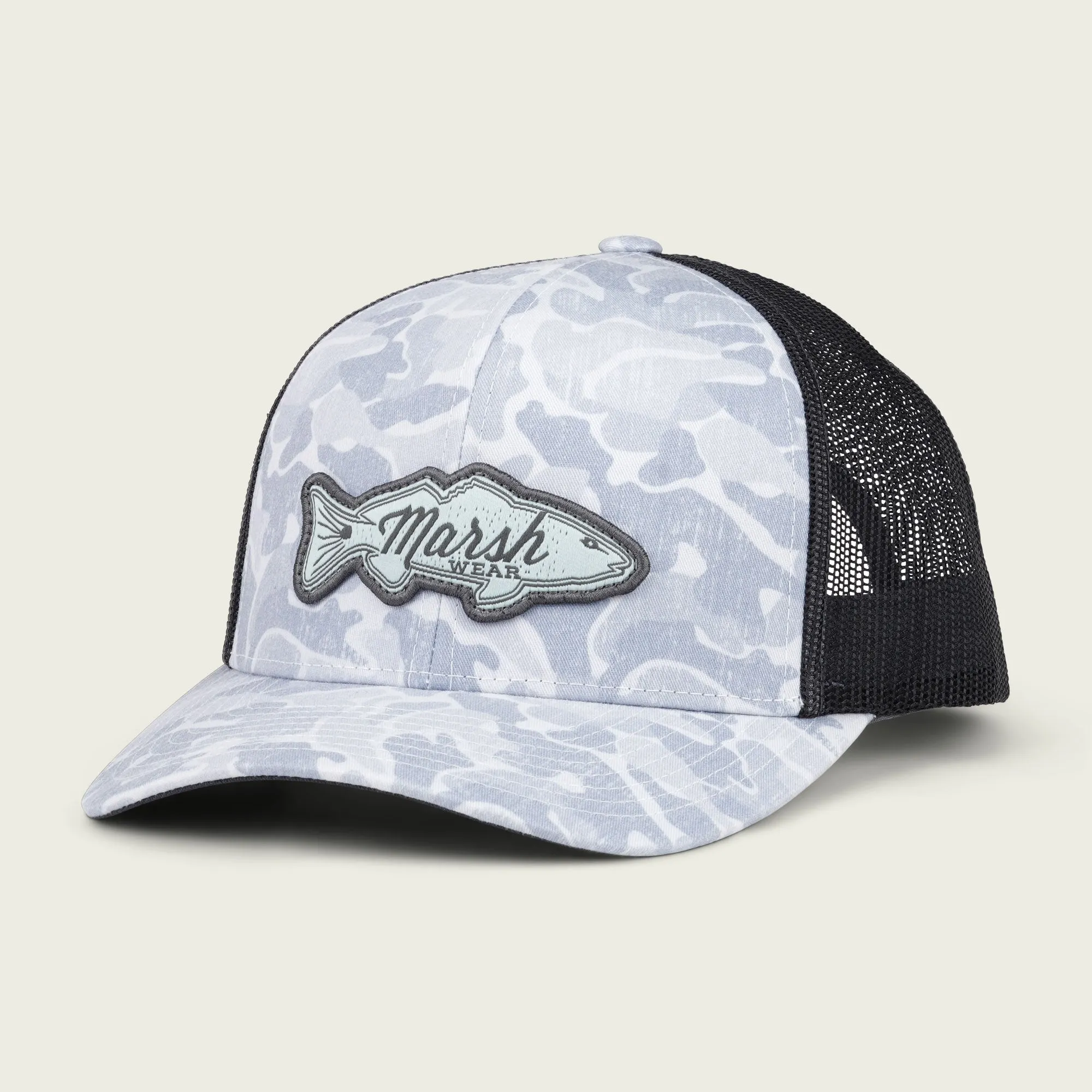 Redfish Logo Trucker Hat sold by Marsh Wear Clothing