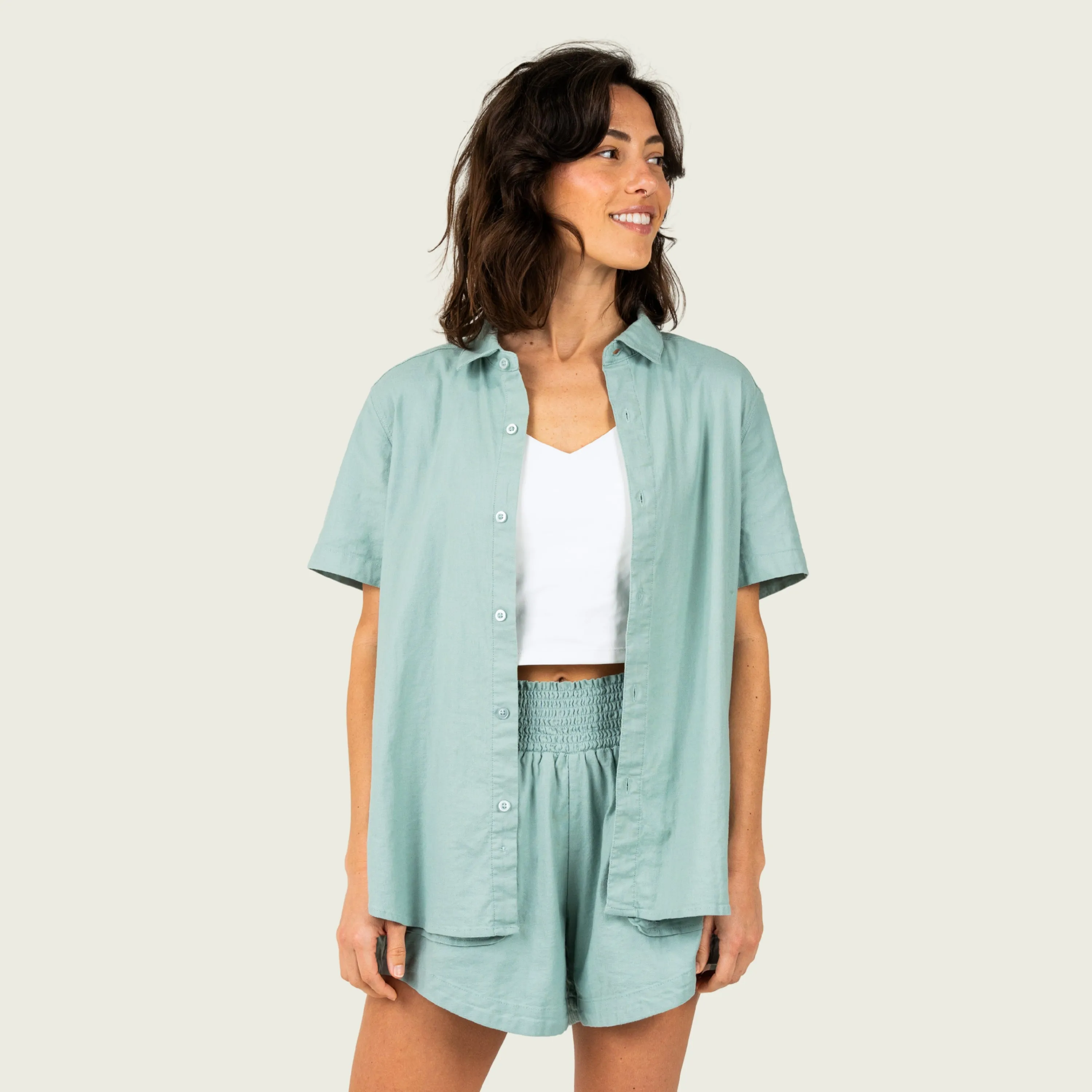 Women's Lowtide Linen Shirt sold by Marsh Wear Clothing