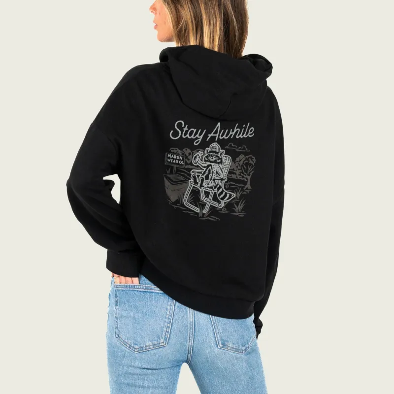 Women's Stay Awhile Pullover Hoodie sold by Marsh Wear Clothing