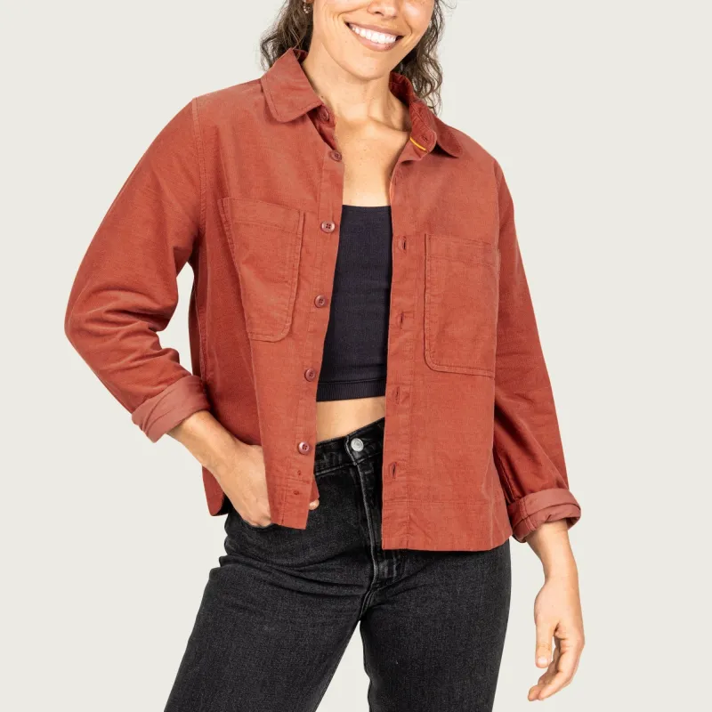 Women's Cody Cord LS Button Up Shirt made by Marsh Wear Clothing