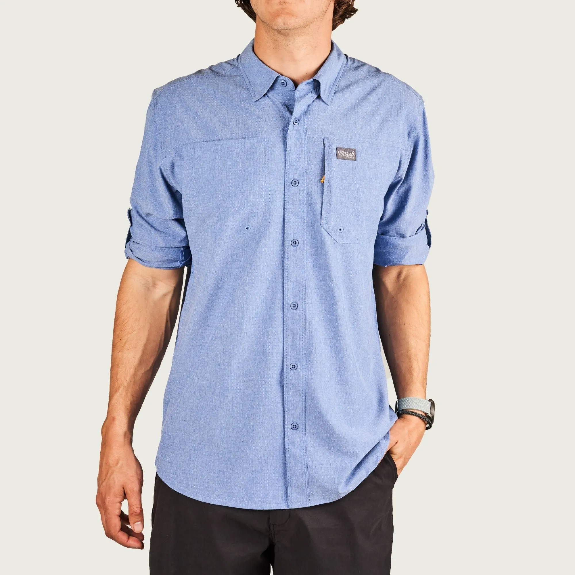 Lenwood Tech Longsleeve Shirt sold by Marsh Wear Clothing product image thumbnail 3