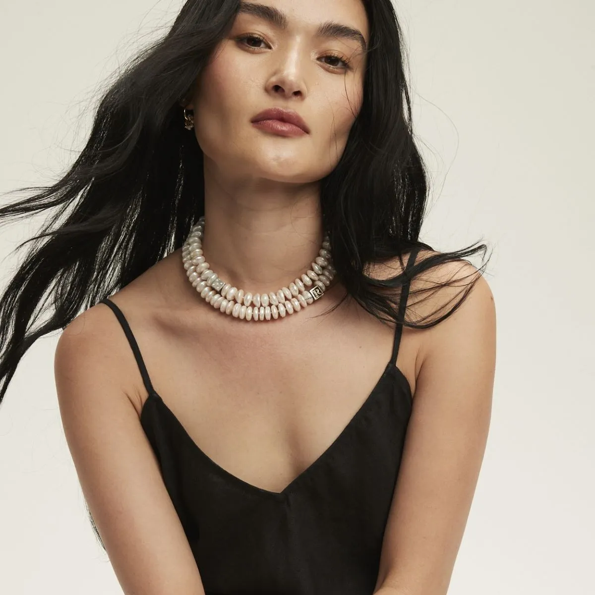 Pearl Coin Diamond Dice Big Bead Necklace sold by Adina Reyter product image thumbnail 2