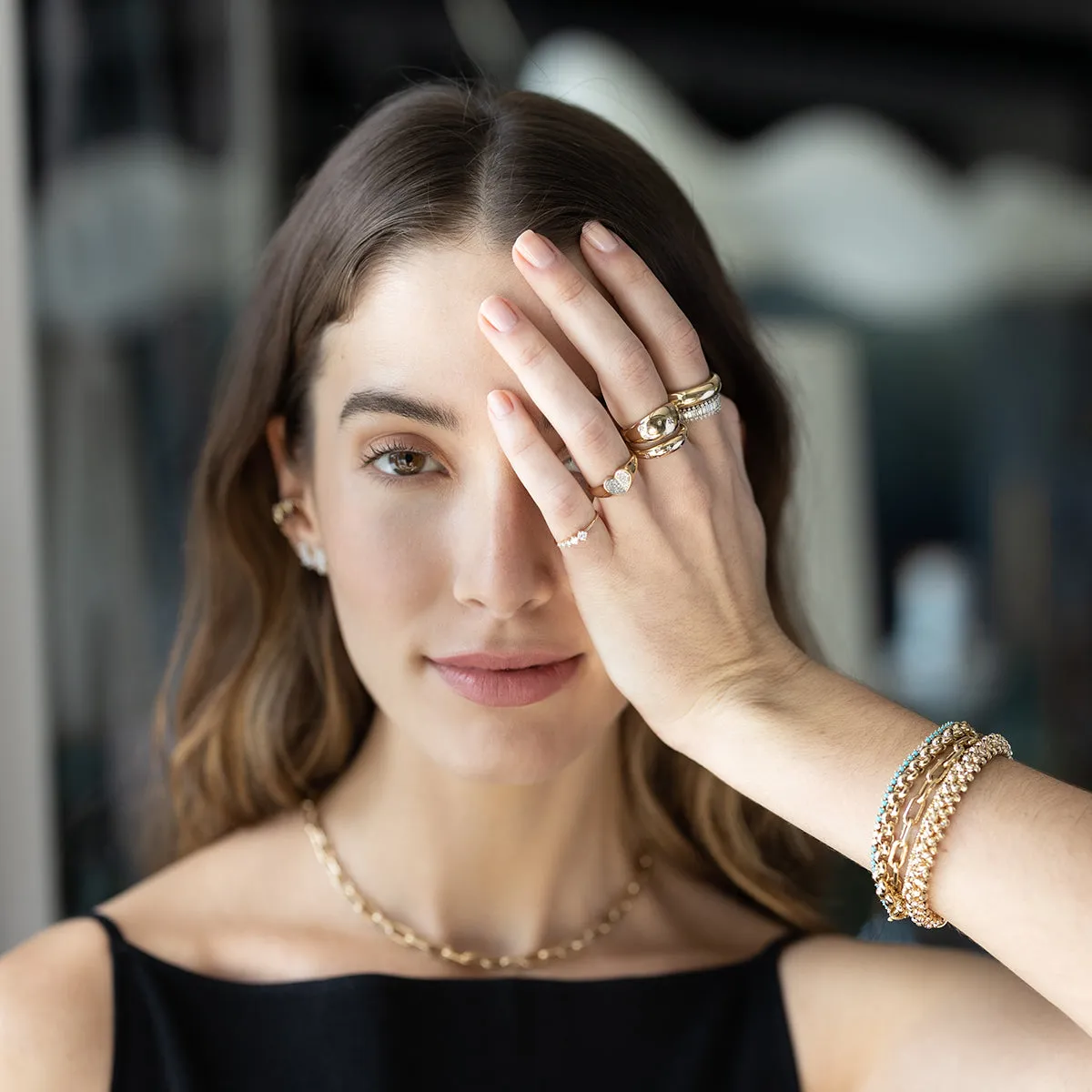 Graduated Diamond Stacking Ring sold by Adina Reyter product image thumbnail 3