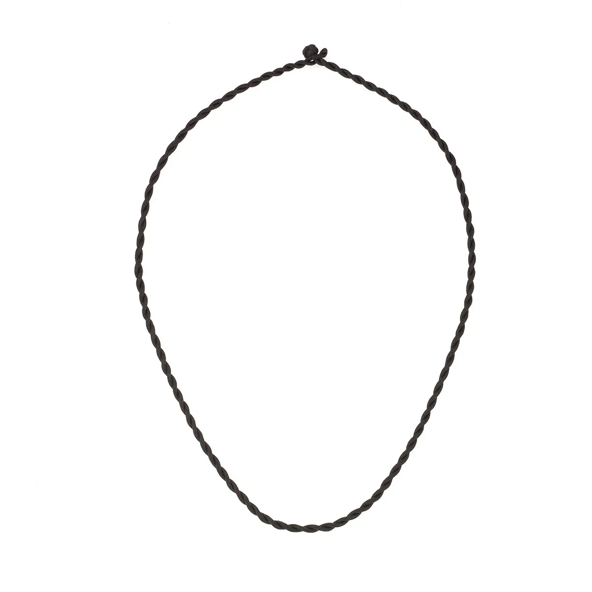 Twisted Braid Black Satin Cord Necklace sold by Adina Reyter product image thumbnail 2