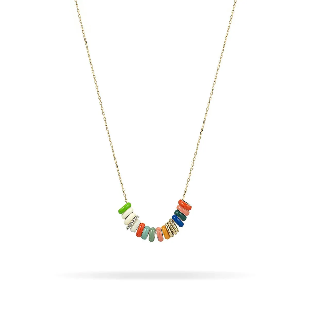 BEAD PARTY Enamel + Pavé Medium Boardwalk Necklace sold by Adina Reyter