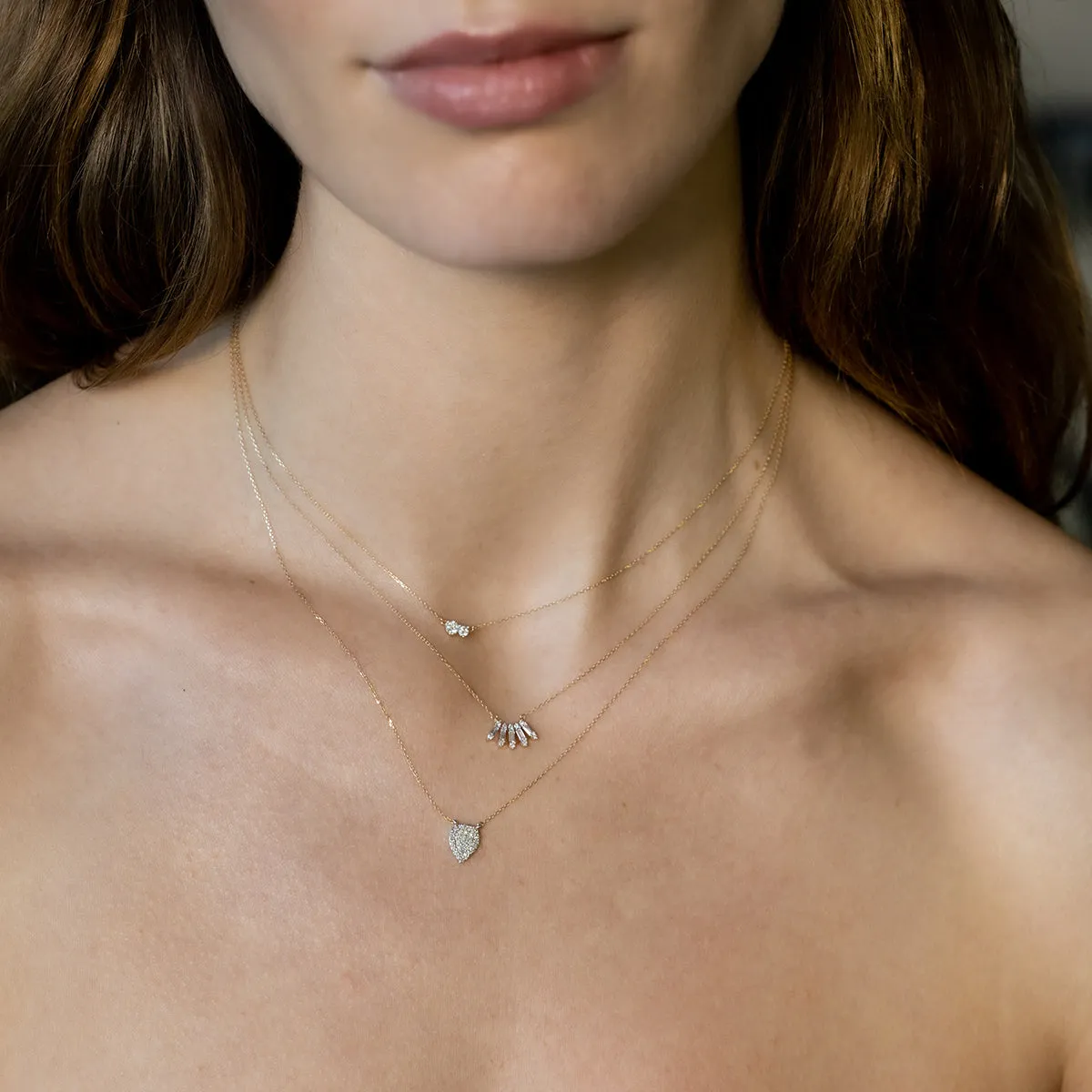 Solid Pavé Teardrop Necklace sold by Adina Reyter product image thumbnail 4