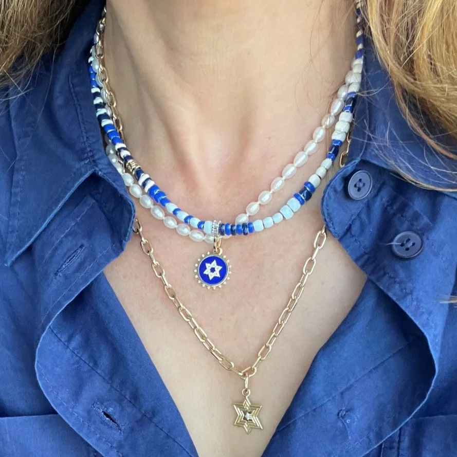Bead Party Full Enamel + Diamond Strength Necklace sold by Adina Reyter product image thumbnail 2