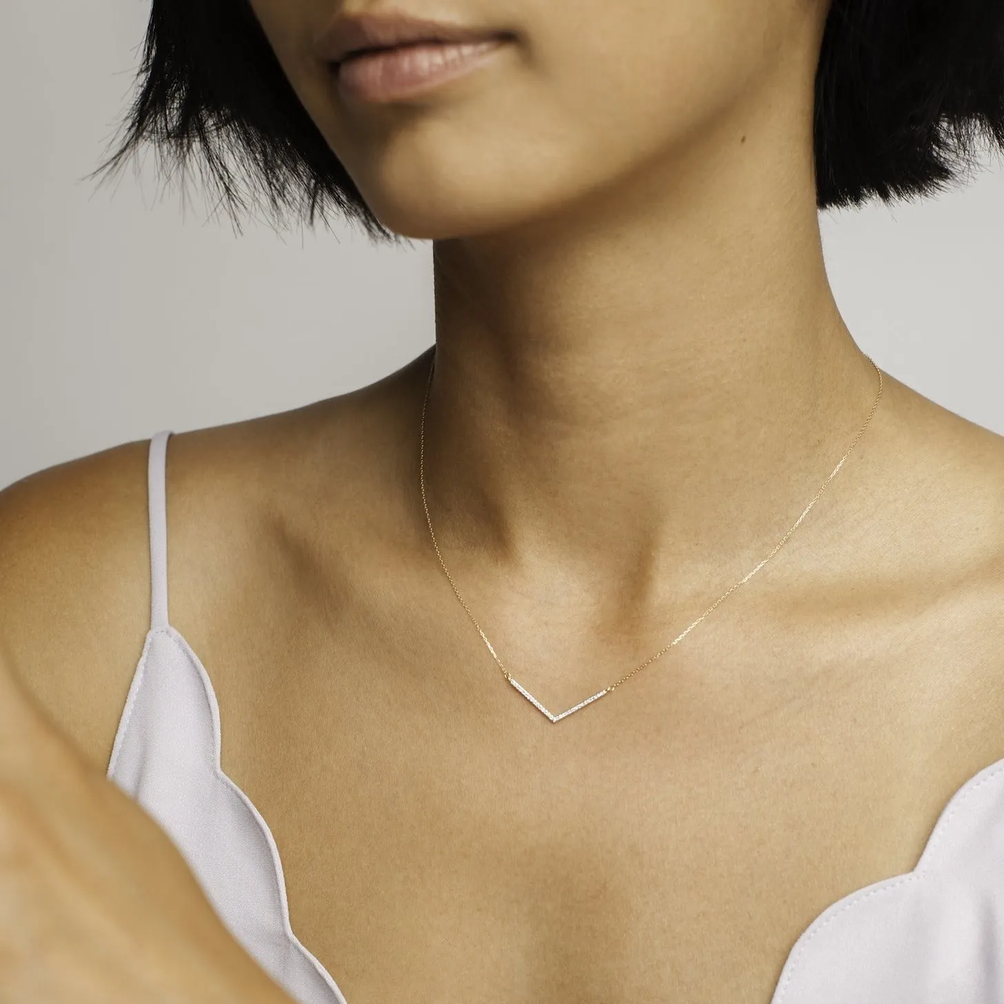 Large Pavé V Necklace sold by Adina Reyter product image thumbnail 2