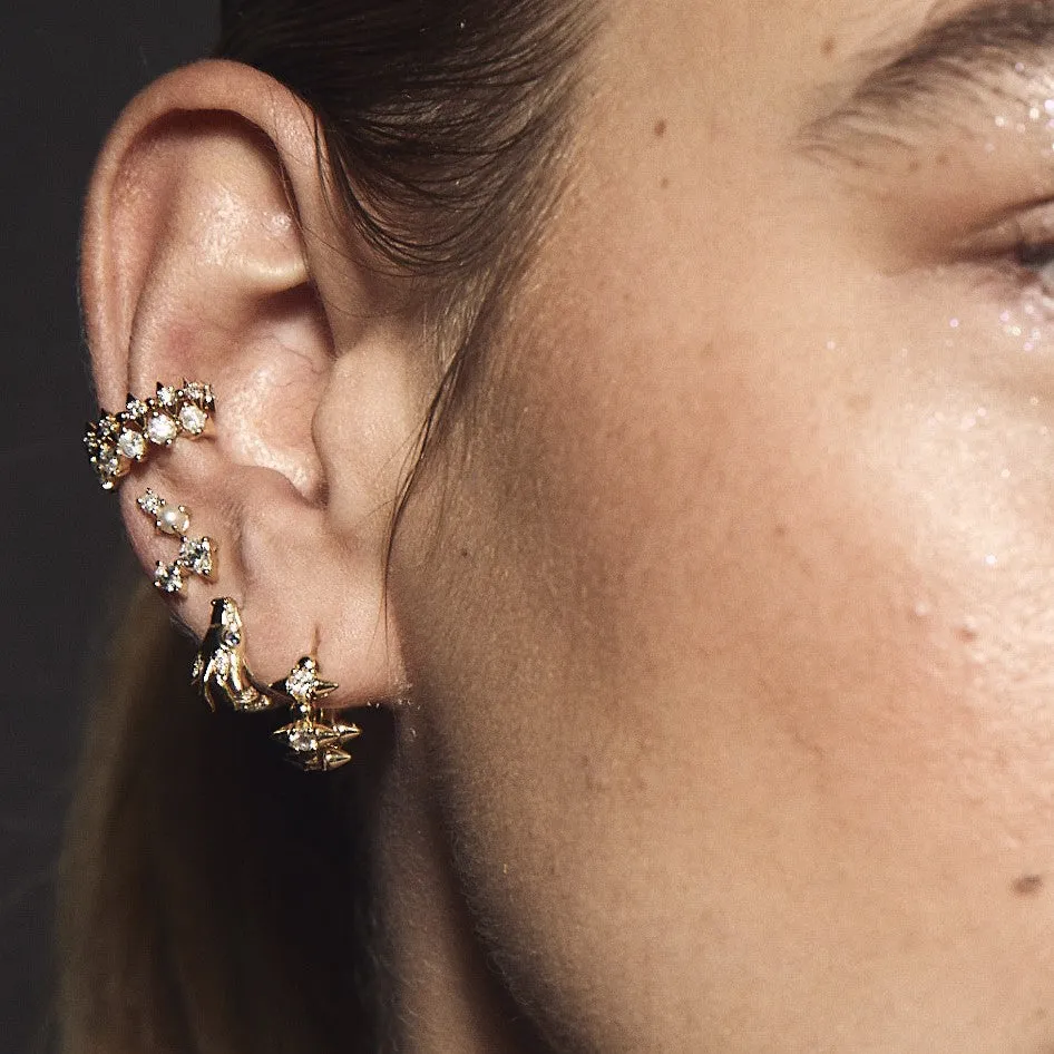 Pavé Dragon Huggie Hoops sold by Adina Reyter product image thumbnail 2