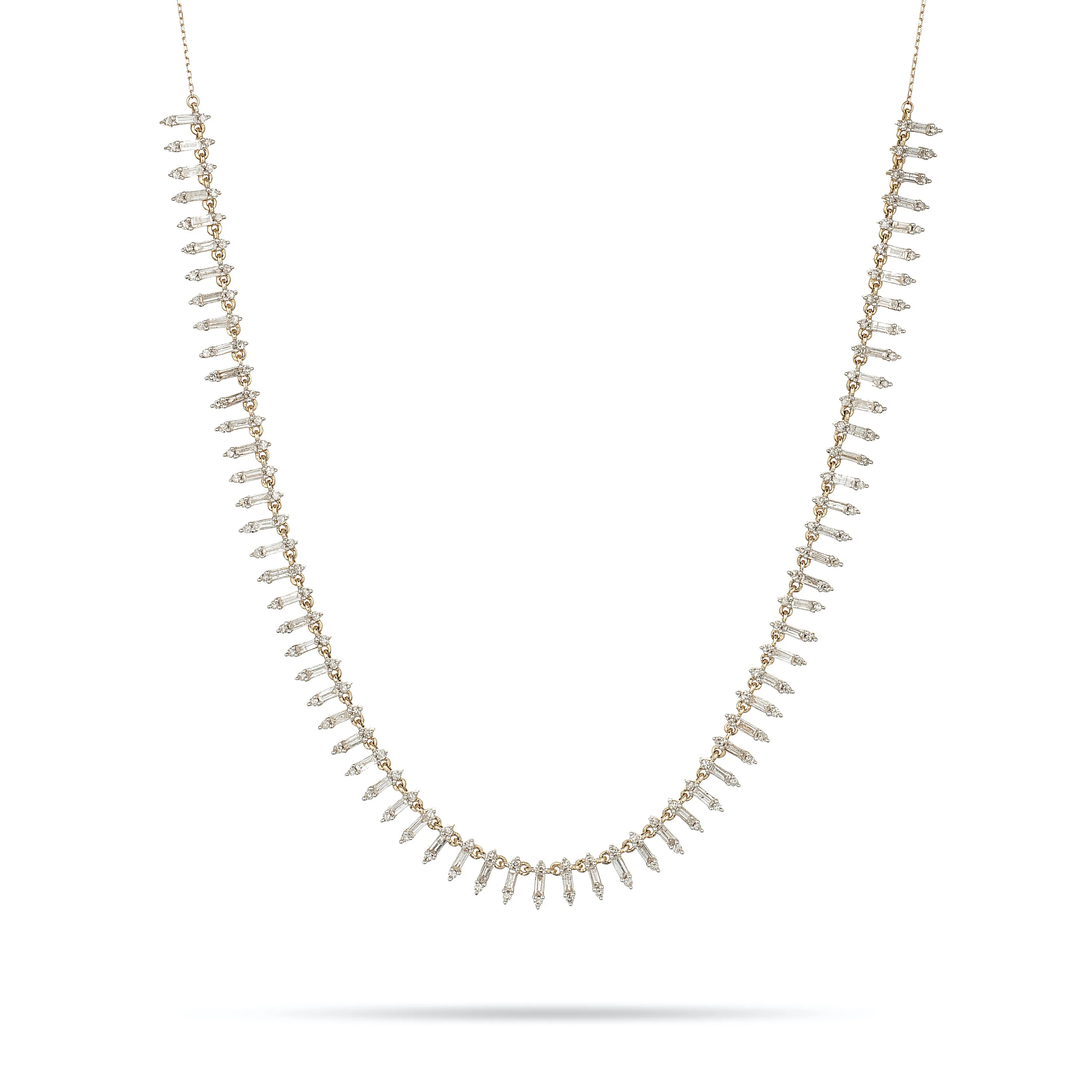 Stack Baguette Half Riviera Necklace sold by Adina Reyter