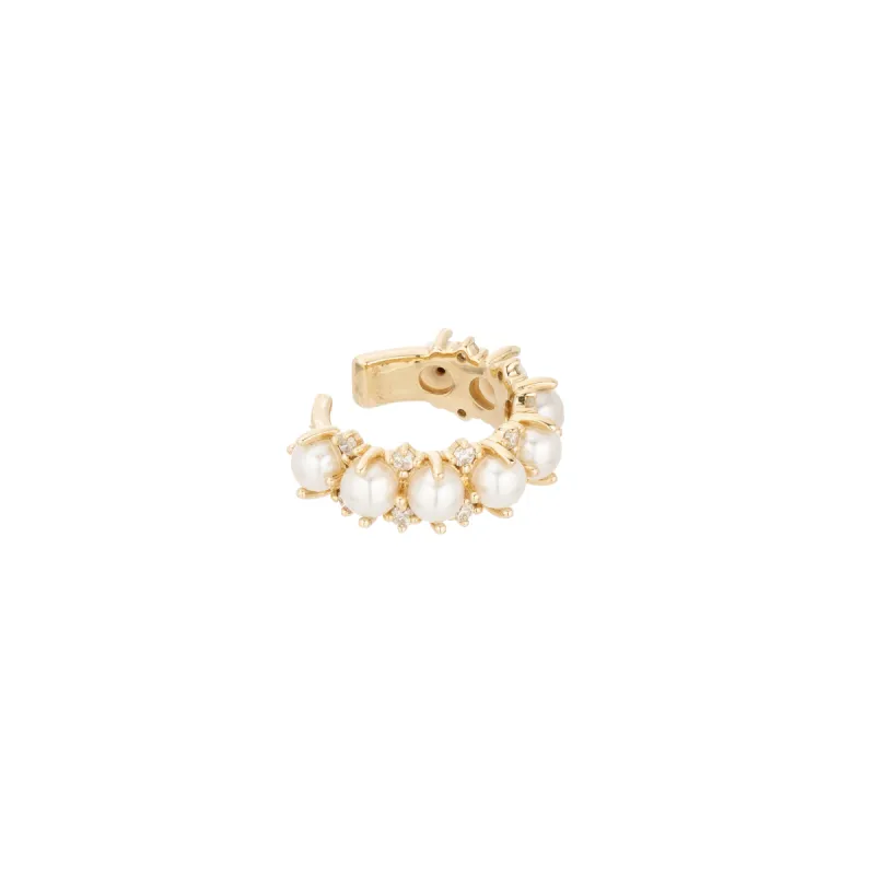 Pearl + Diamond Ear Cuff sold by Adina Reyter