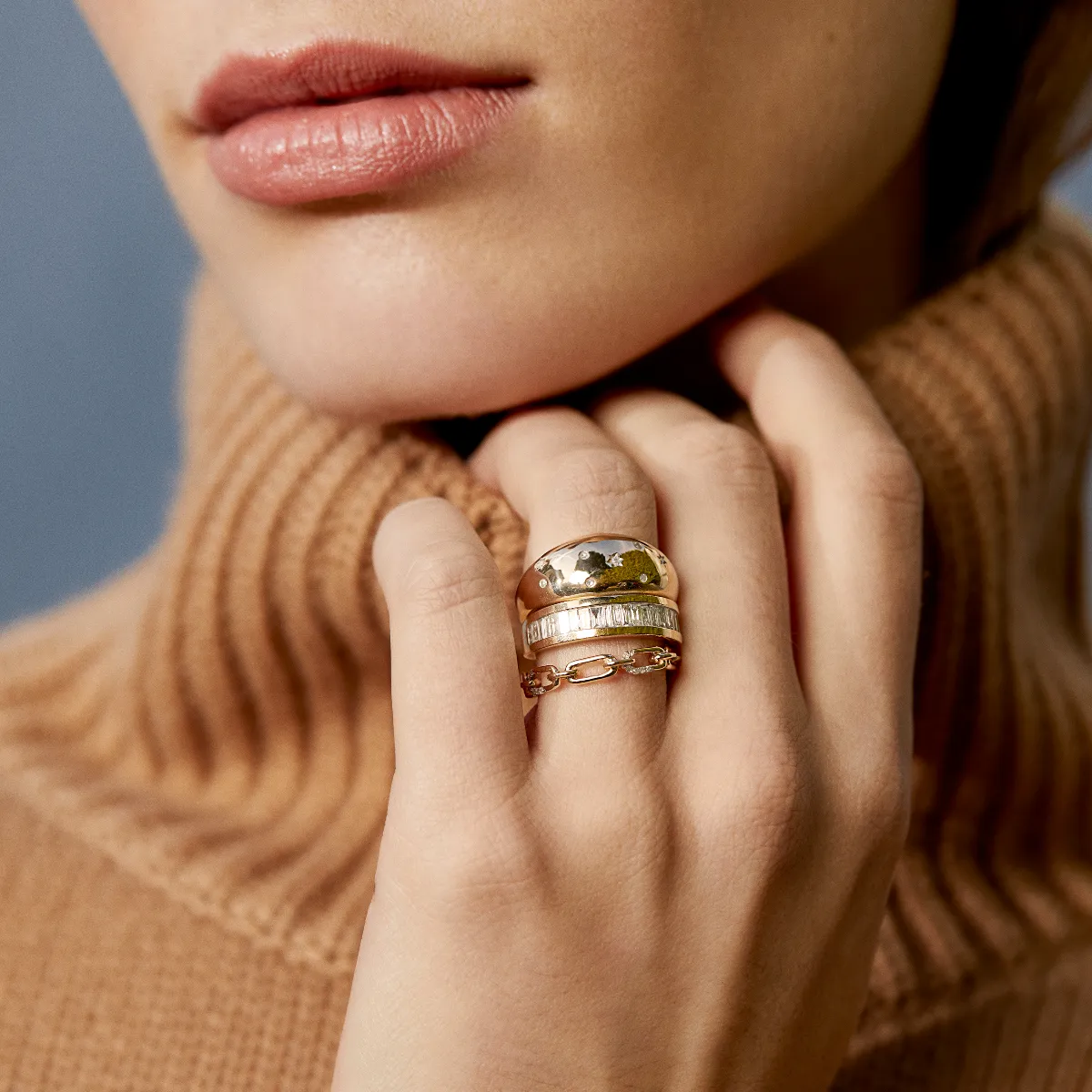 Celestial Diamonds Large Half Dome Ring sold by Adina Reyter product image thumbnail 2