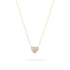 Pink Sapphire + Diamond Puffy Heart Necklace sold by Adina Reyter