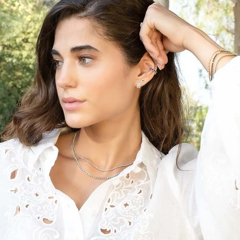 Diana Sapphire + Diamond Ear Cuff sold by Adina Reyter product image thumbnail 2